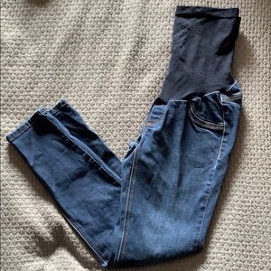 Jessica Simpson dark wash maternity skinny jeans